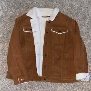 Women’s Brown Sherpa-Lined Jacket